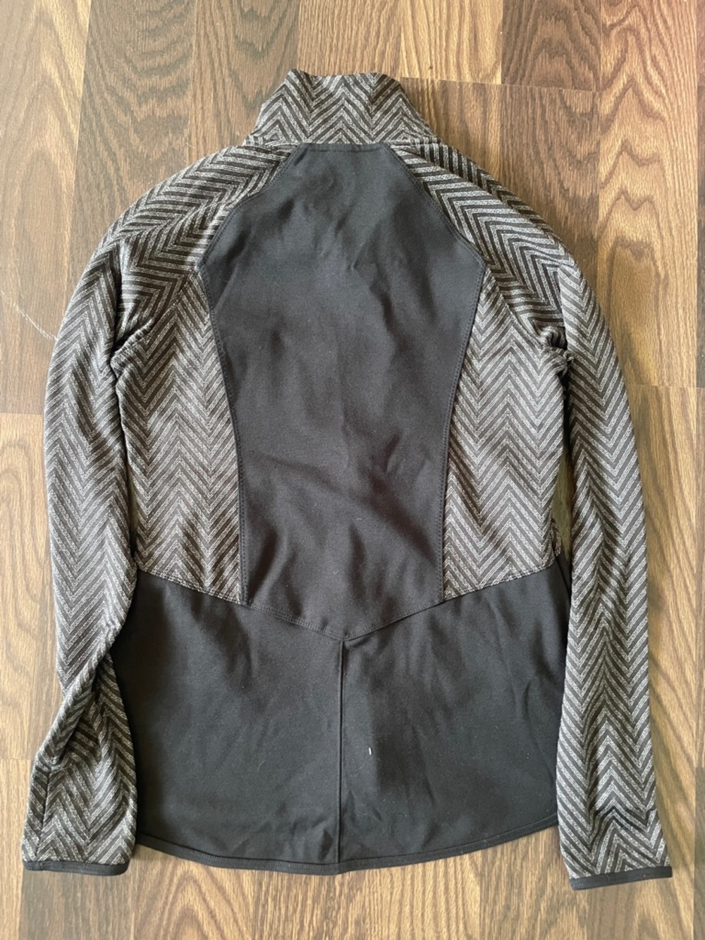 Women’s Champion Black Jacket with Gray Chevron Sleeves, Medium - Picture 3 of 3